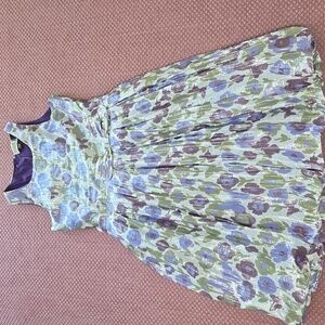 Sophie Catalou Girl's Shiny Floral Party Dress
